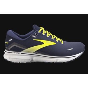 Brooks Ghost 15 Mens Running Shoes Size‎ 13 Navy Blue Yellow Athletic Sneakers